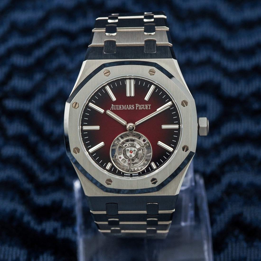 Audemars Piguet Royal Oak Tourbillon Selfwinding Flying Tourbillon Smoked Burgundy 41 mm Full Set 26730ST.OO.1320ST.05