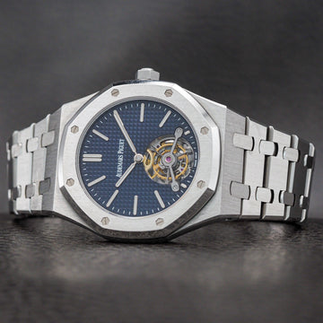 Audemars Piguet Royal Oak 26510ST.OO.1220ST.01 Tourbillon Extra-Thin Steel Blue Dial