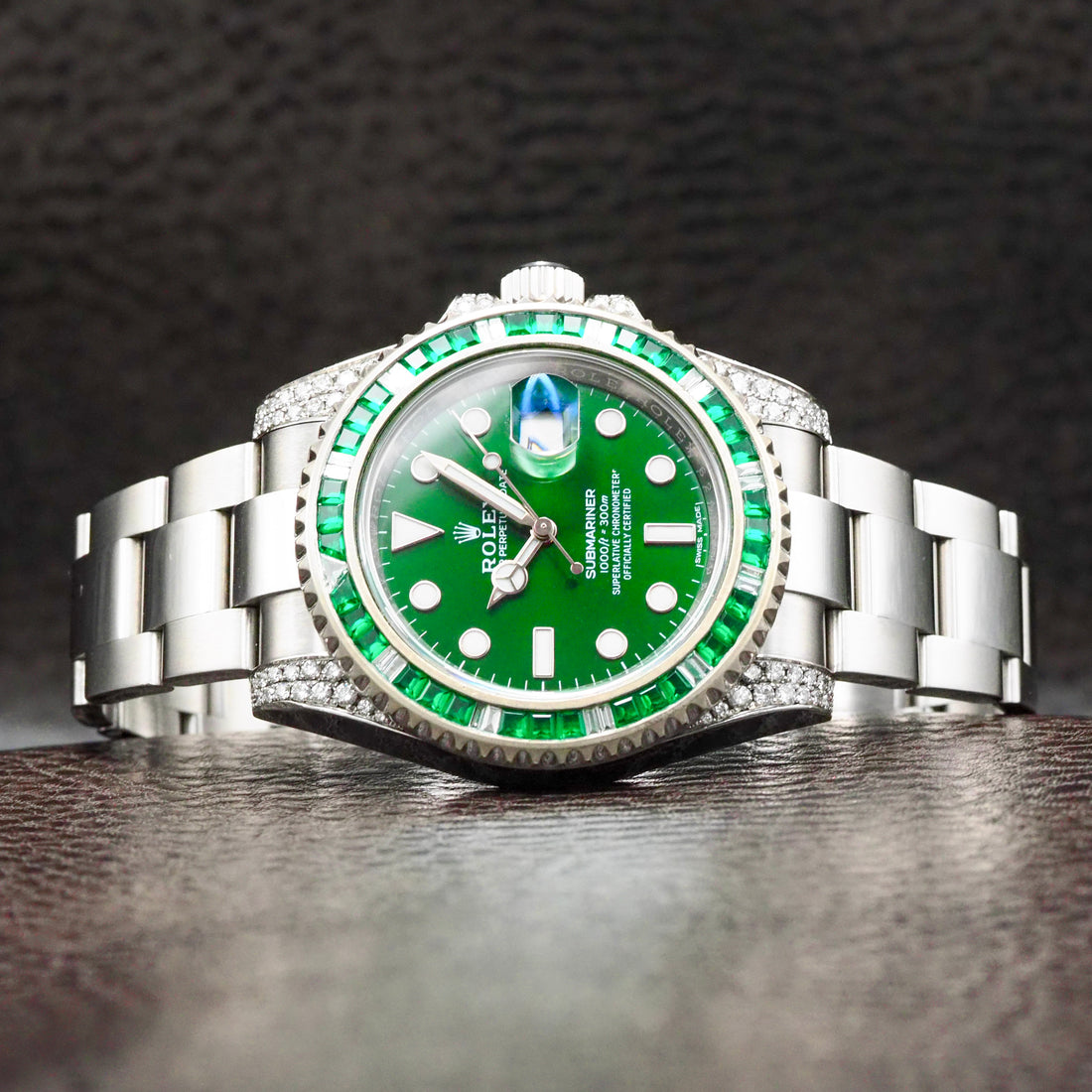 Rolex Submariner Hulk 116610LV (AM Gem Set Bezel)