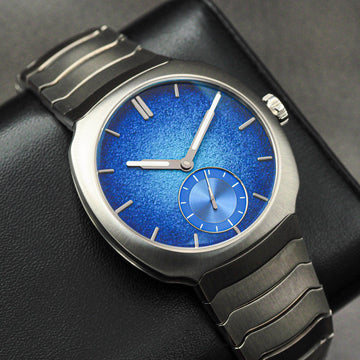 H. Moser & Cie. Streamliner Flyback Chronograph 6500-1200 Matrix Blue Full Set 2024