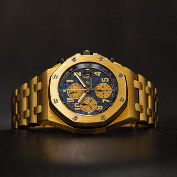 Audemars Piguet Yellow Gold Navy Dial Brick 26470BA
