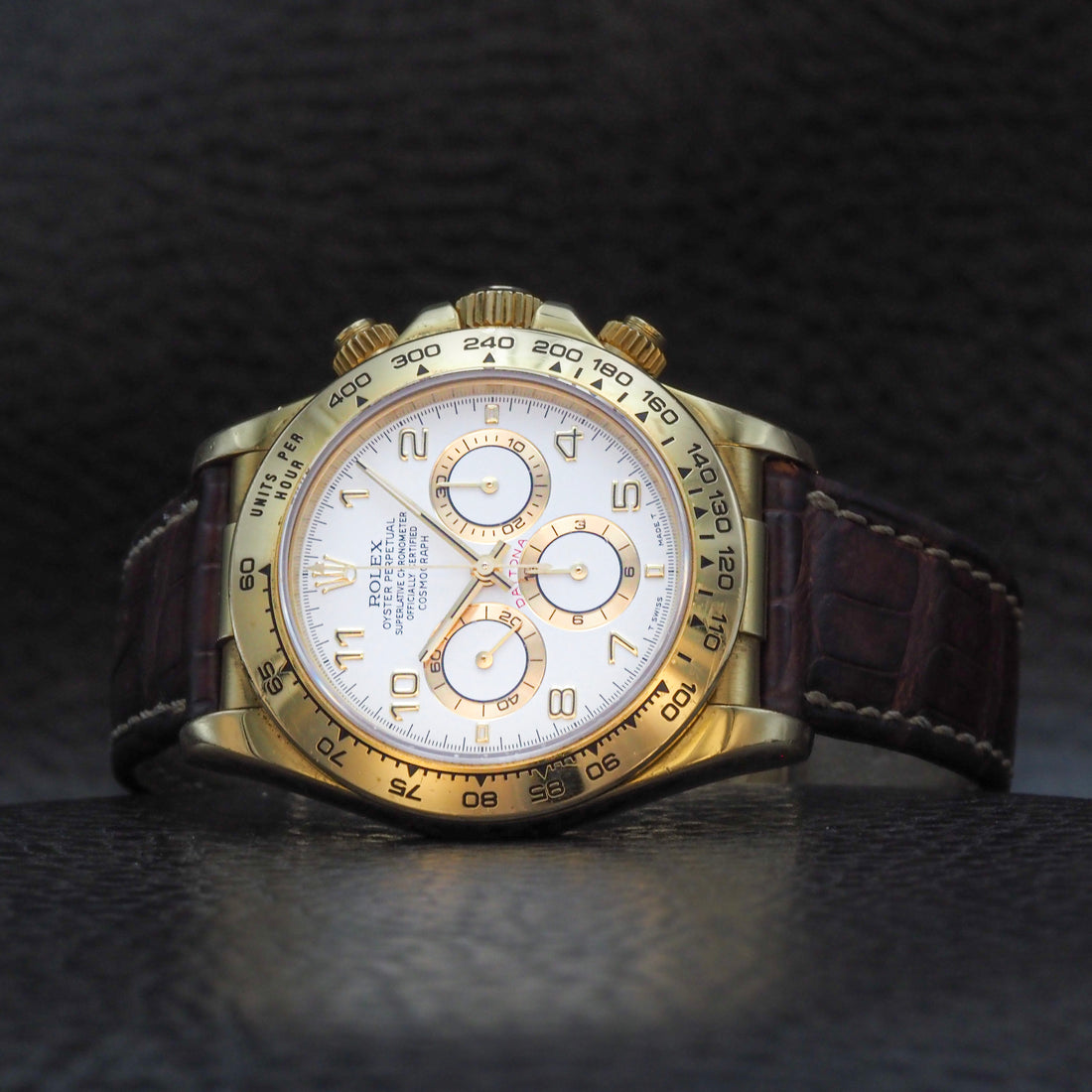 Rolex Daytona 16518 Yellow Gold Unpolished + Original Leather