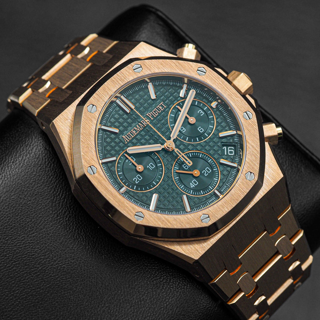 Audemars Piguet Royal Oak Chronograph Green Dial Rose Gold Full Set 26240OR.OO.1320OR.08