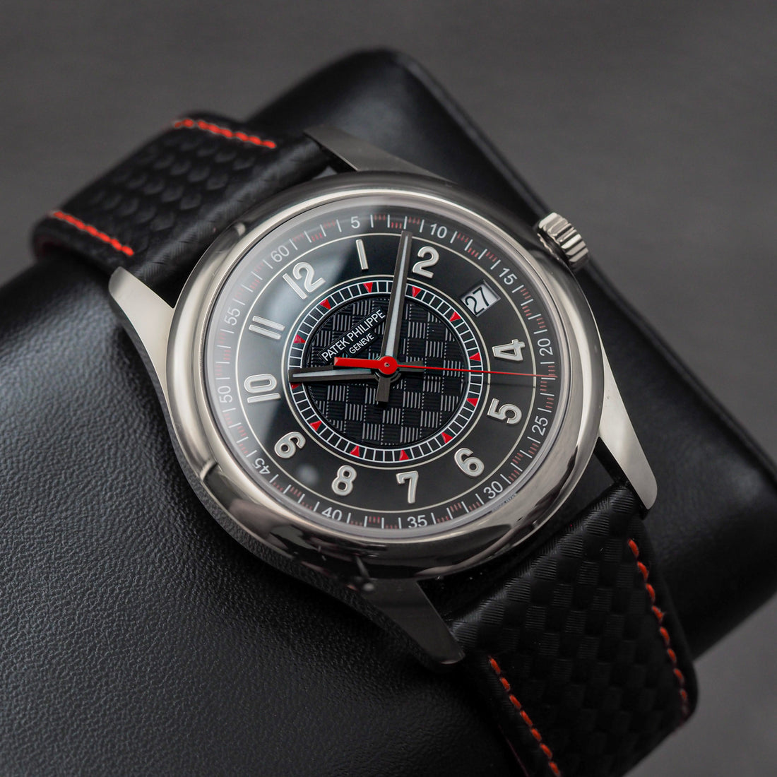 Patek Philippe Calatrava Black Dial White Gold 6007G-010