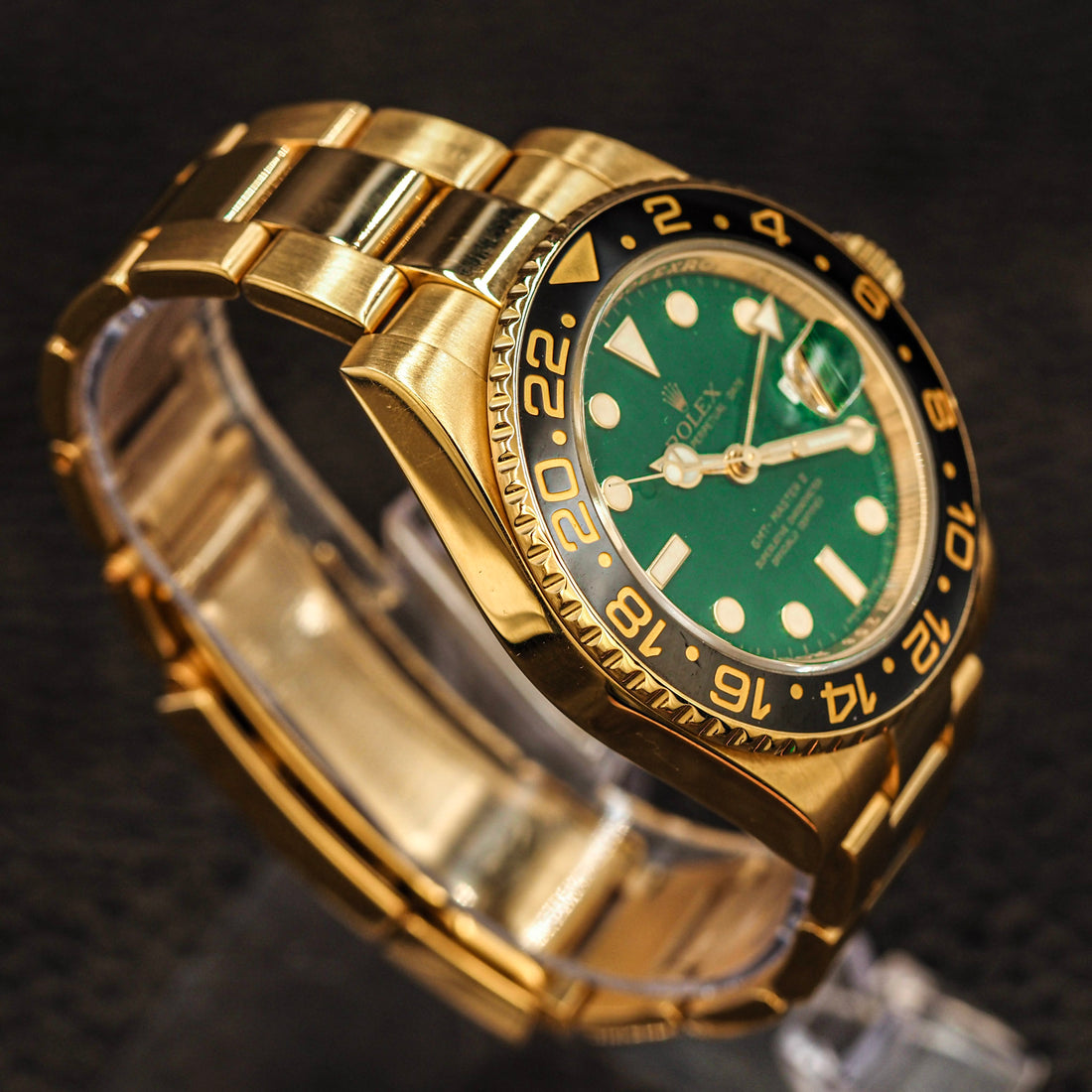 Rolex Full Gold 'Money Green' GMT Master II 116718