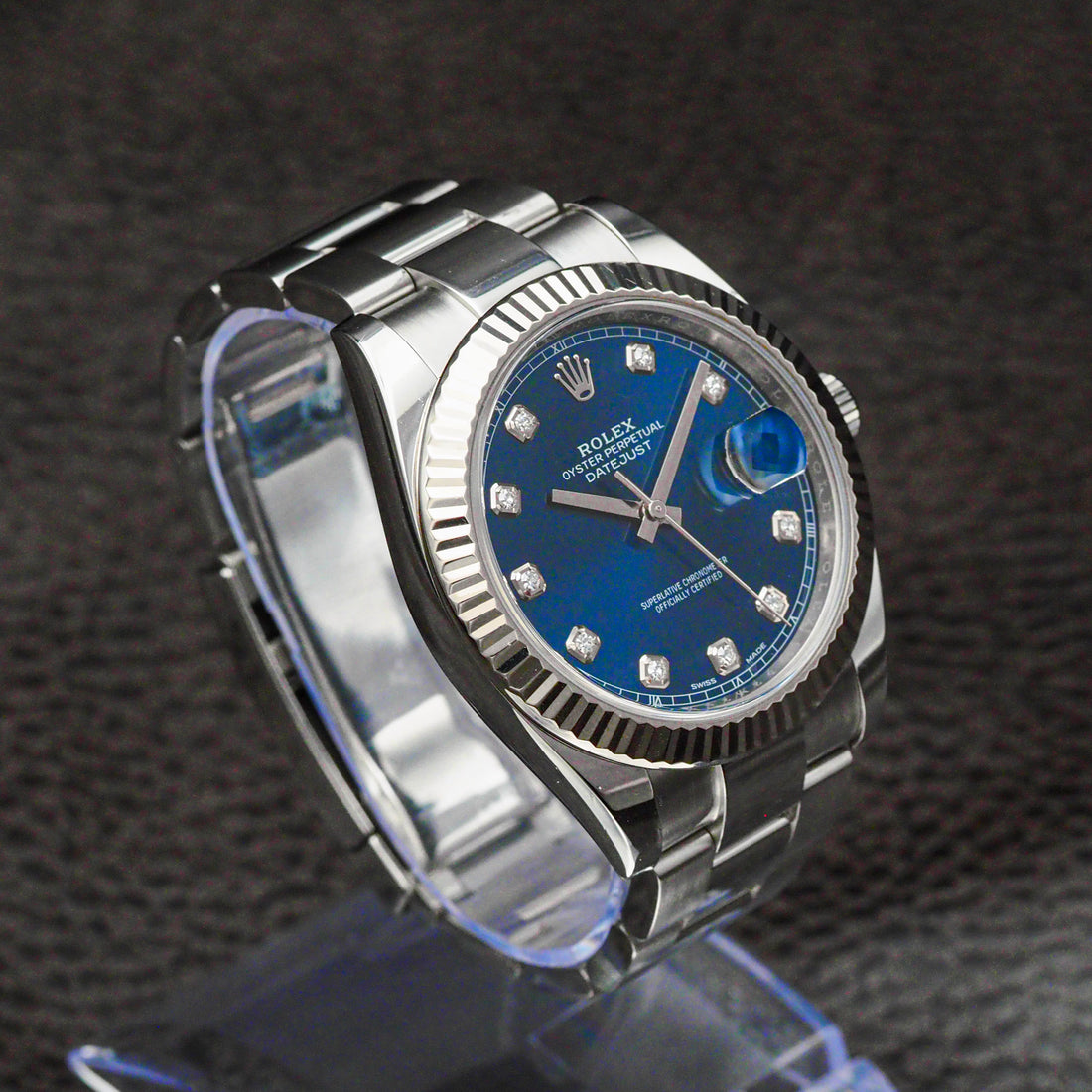 2017 Rolex Datejust 41 Blue Diamond Dial Oyster Full Set