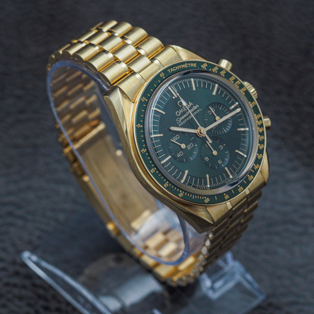 Omega Speedmaster Moonshine Gold Green Dial Full Set 2024
