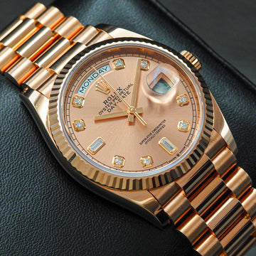 Rolex Day-Date 36 Everose Diamond 128235