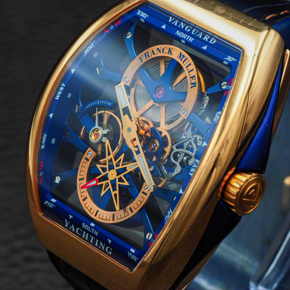 Franck Muller Vanguard Yachting Anchor Skeleton Rosegold