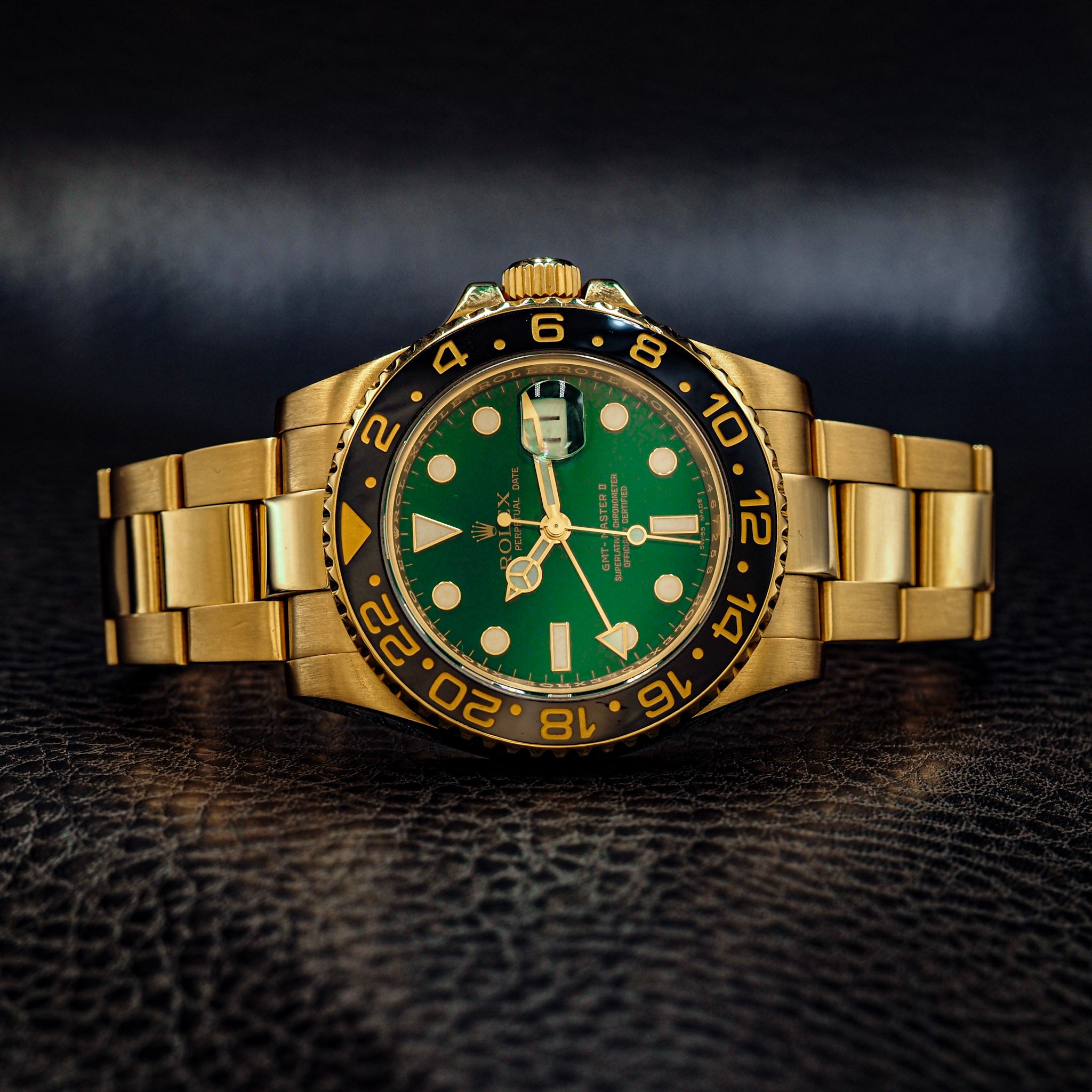 Rolex Full Gold 'Money Green' GMT Master II 116718