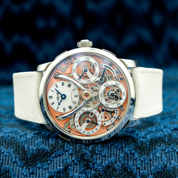 MB&F Legacy Machine Perpetual Steel Salmon Dial