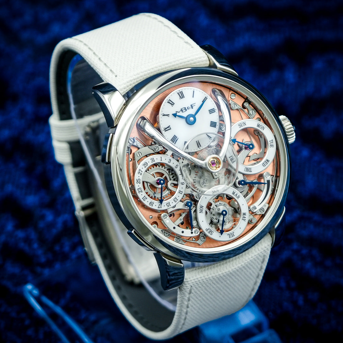 MB&F Legacy Machine Perpetual Steel Salmon Dial