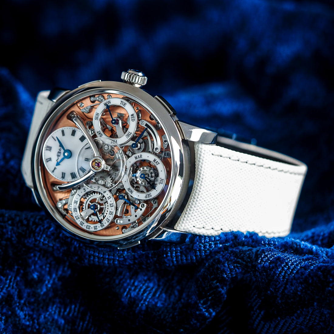 MB&F Legacy Machine Perpetual Steel Salmon Dial
