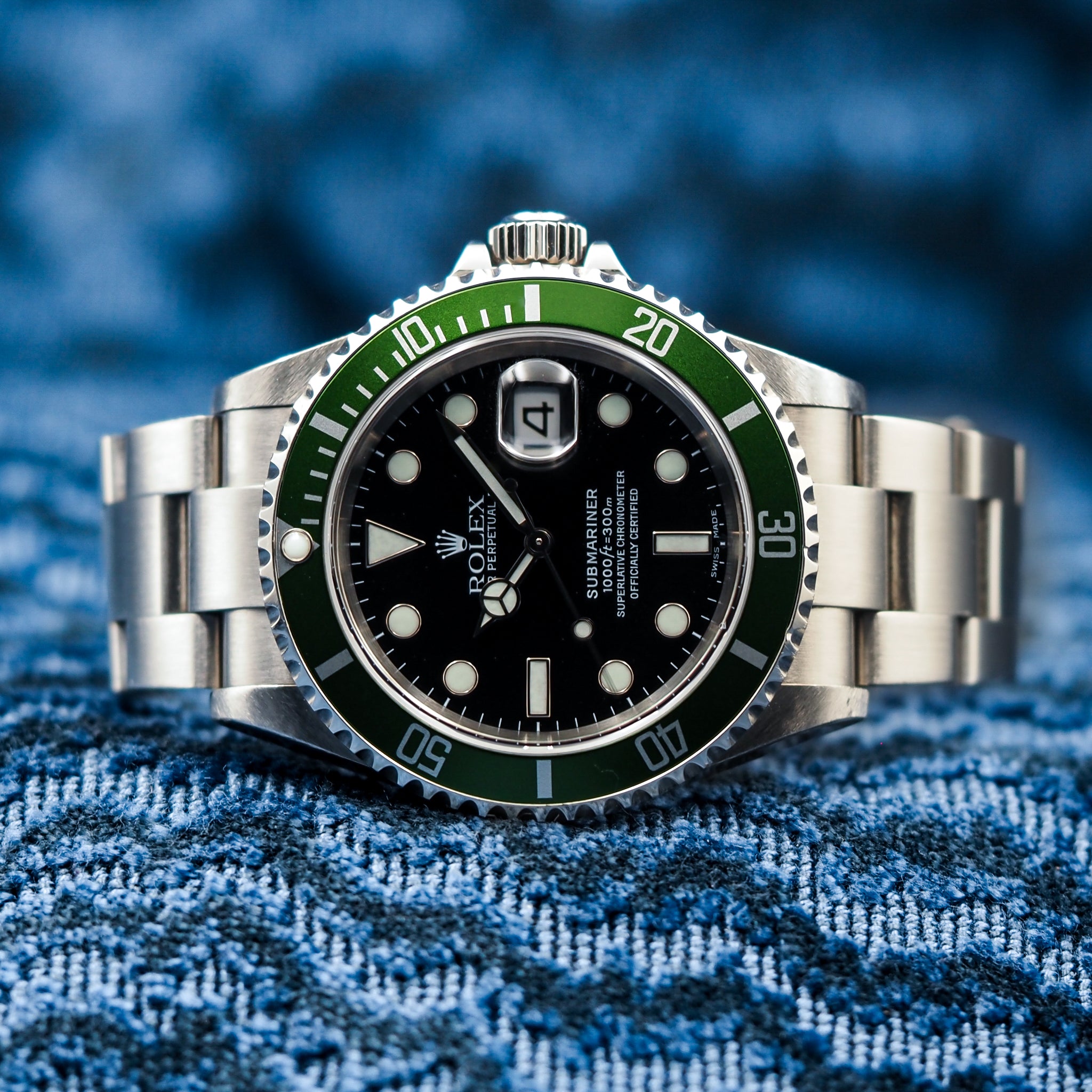 Rolex Submariner R16610 Green Bezel 2004 Limited Edition Flat 4 "Kermit"