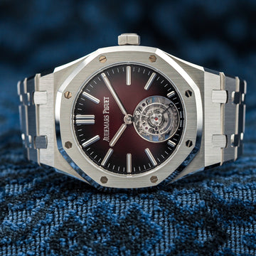 Audemars Piguet Royal Oak Tourbillon Selfwinding Flying Tourbillon Smoked Burgundy 41 mm Full Set 26730ST.OO.1320ST.05